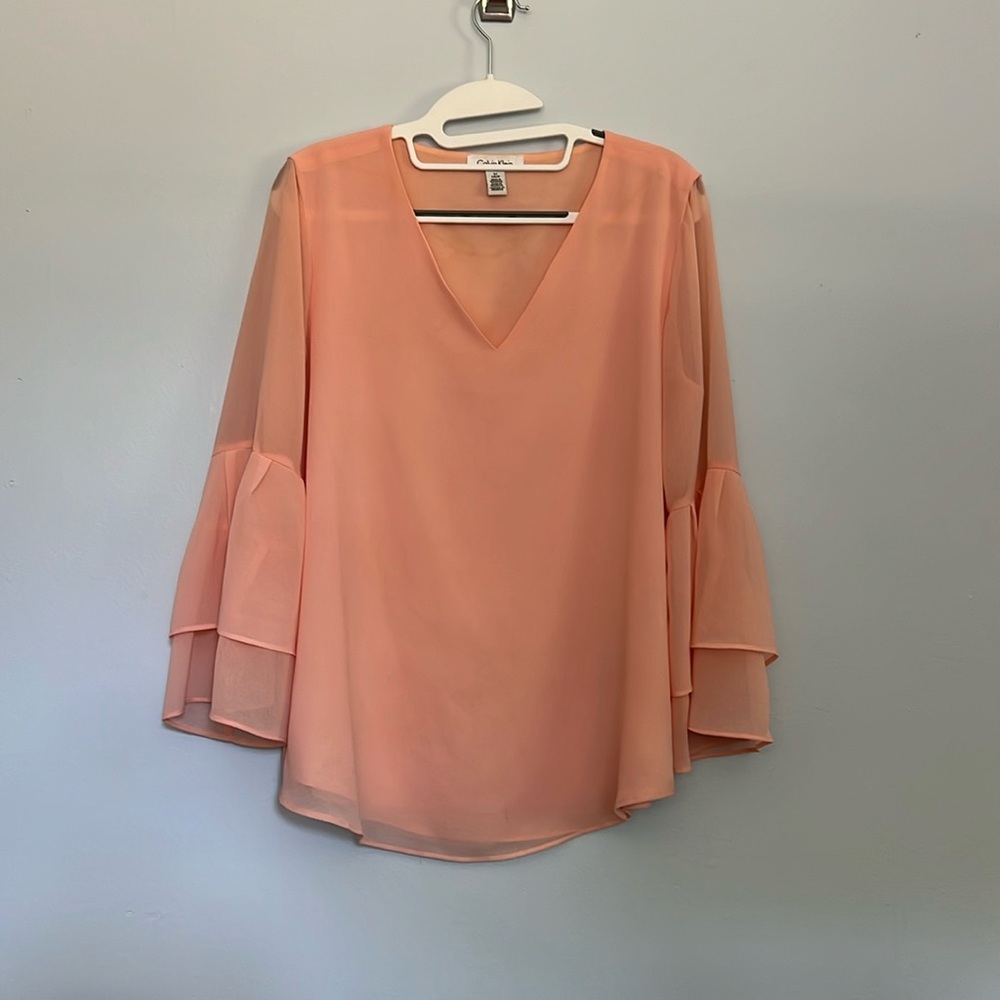Peach Calvin Klein blouse